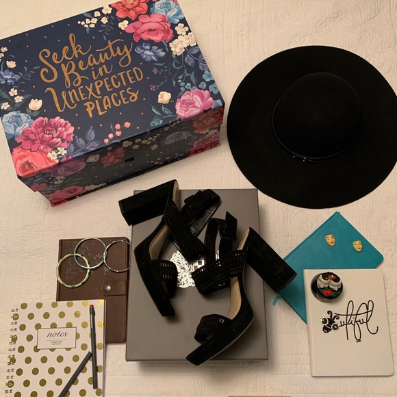 Vince Camuto Jazelle Black Platform Heels Size 10 - Picture 2 of 6